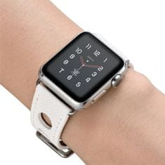 X-Site Řemínek pro Apple watch kožený 38/40/41mm bílý