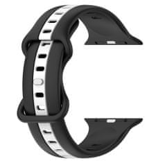 X-Site Řemínek pro Apple watch silikonový 42/44/45/49mm černobílý