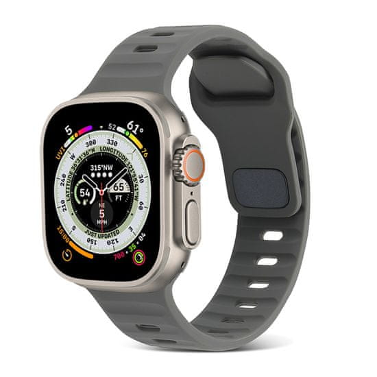 X-Site Řemínek pro Apple watch silikonový sportovní 38/40/41mm šedý
