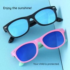 Techsuit Polarizované sluneční brýle pro děti - UV ochrana - Žlutá/tmavě modrá KP27259