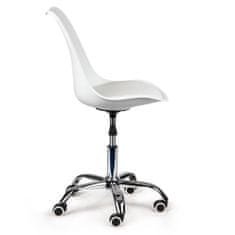 ModernHome PC-009 WHITE 1SZT Kancelářská otočná židle bílá