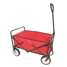 Strend Pro Skládací plážový vozík | červený