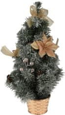 FEBO stromek vánoční v květníku 40cm ozdobený ZE/mix barev