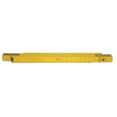 METRIE Skládací metr 5dílný, dřevěný, žlutý, délka 1M