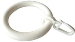Praktic Plastový kroužek s háčkem, barva bílá (10ks)