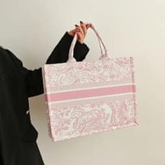 BellaSkin Kabelky inspirované Dior s výšivkou, růžová
