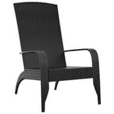 Vidaxl Zahradní židle Adirondack černá polyratan