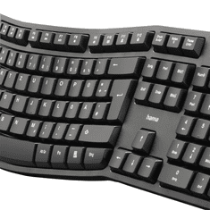 Hama ergonomická klávesnice EKC-400, odnímatelná podložka pod zápěstí