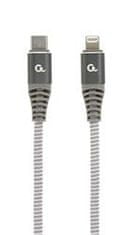 Gembird kábel nabíjací USB-C (M) na 8pin Lightning (M), 1,5 m, prémiový, opletený, biely