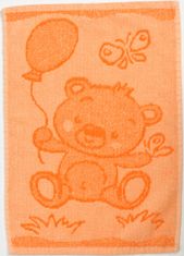 vyprodejpovleceni Dětský ručník BEBÉ medvídek oranžový 30x50 cm
