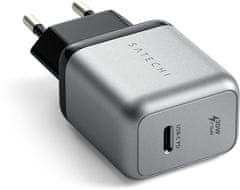 Satechi síťová nabíječka GAN USB-C, PD, 30W, stříbrná