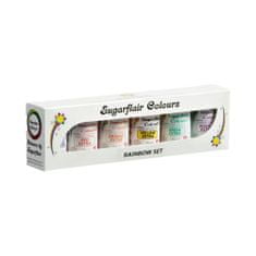 Sugarflair Colours gelové barvy - Rainbow set - EXTRA colour 6x25g