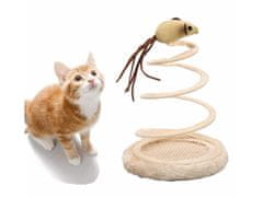 APT ZW8B Hračka pro kočky - myš na pružině jako živá