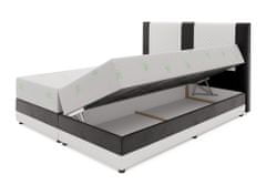 Veneti Boxspringová postel s úložným prostorem PIERROT - 180x200, šedá / černá