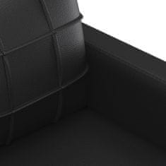 Vidaxl 4dílná sedací souprava s poduškami černá umělá kůže