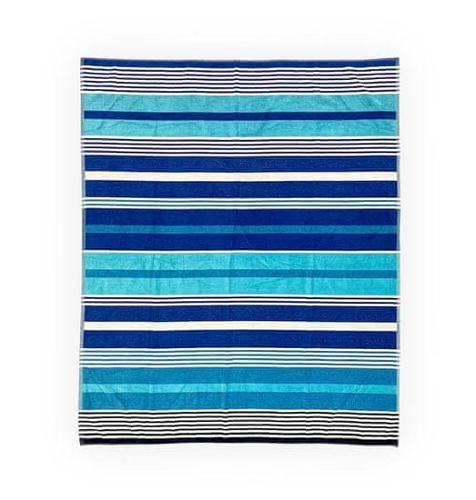 Lovely Home Velká plážová osuška pro 2 osoby Stripes modrá
