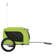 Greatstore Vozík za kolo pro psa zelený a černý oxfordská tkanina a železo