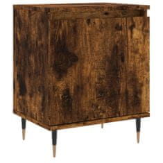 Greatstore Noční stolek kouřový dub 40 x 30 x 50 cm kompozitní dřevo