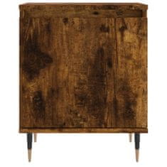 Greatstore Noční stolek kouřový dub 40 x 30 x 50 cm kompozitní dřevo