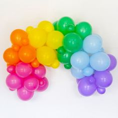 MojeParty Set balónků na balónkový oblouk Rainbow 60 ks