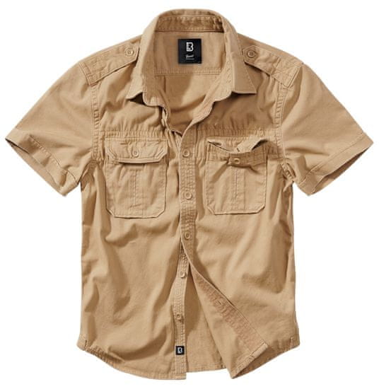 BRANDIT košile Vintage Shirt shortsleeve Camel Velikost: XL