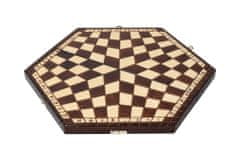 Čisté dřevo Dřevěné šachy - šestihran pro 3 hráče