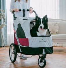 Chadog Výstavní vozík pro psy do 45kg šedá/červená