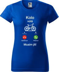Hobbytriko Dámské tričko pro cyklistku - Kolo volá Barva: Námořní modrá (02), Velikost: S