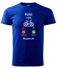 Hobbytriko Dětské tričko pro cyklistu - Kolo volá Barva: Královská modrá (05), Velikost: 8 let / 134 cm