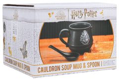 CurePink Keramický 3D hrnek s lžící Harry Potter: Kotlík (objem 500 ml)