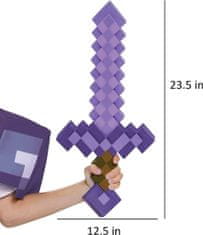 CurePink Plastová replika meče Minecraft: Čarovný meč (51 x 25 cm)