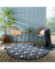 Flair Kusový koberec Piatto Oro Blue kruh – na ven i na doma 160x160 (průměr) kruh