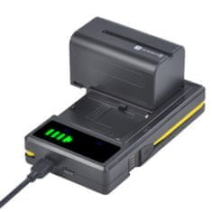 Batmax Duální USB nabíječka baterií Sony řady L a M s LCD displejem pro Sony NP-F970/NP-F770/NP-F570 a NP-FM500H (náhrada Sony BC-V615 a BC-VM50)