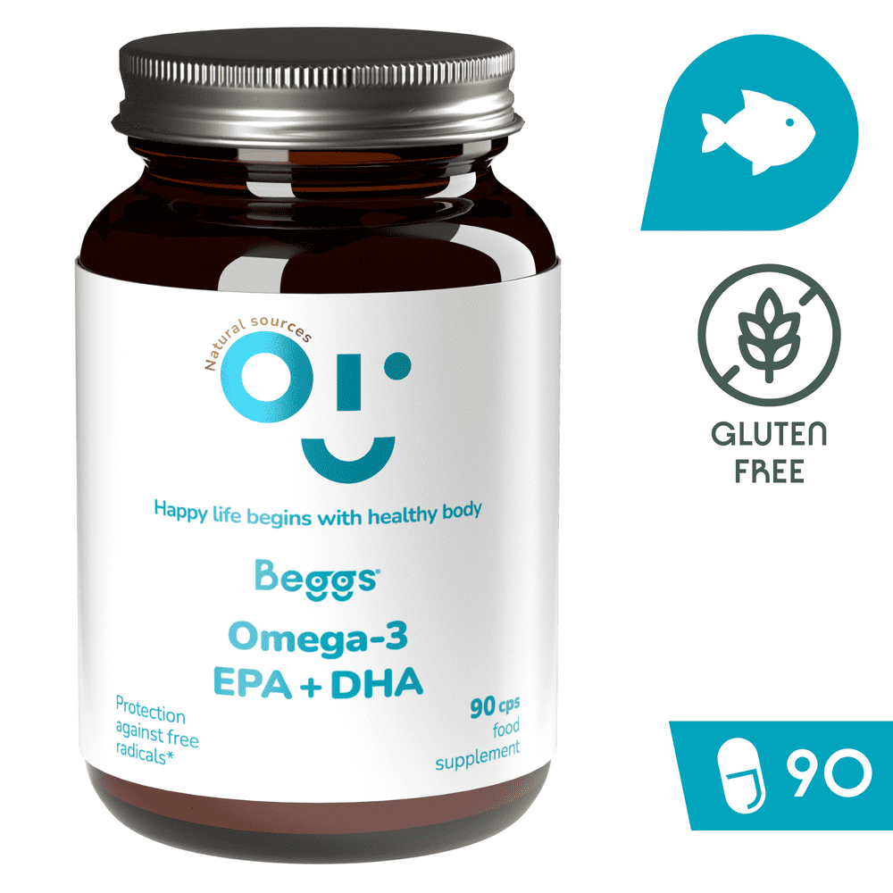 Levně Beggs Omega-3, EPA+DHA (90 kapslí)