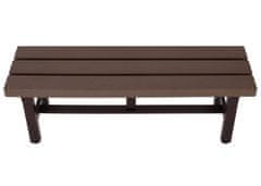 MCW Hliníková zahradní lavička K60, lavička parková lavička balkónová lavička, odolná proti povětrnostním vlivům WPC 120cm, hnědá barva
