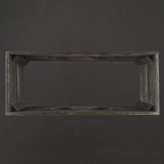AMADEA Dřevěný obal s truhlíkem tmavý s ptáčky, 52x21,5x17cm, český výrobek