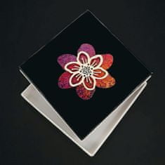 AMADEA Dřevěná brož červený květ, 5 cm