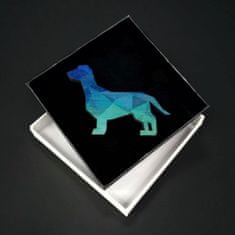 AMADEA Dřevěná brož barevný pes, 6x4,5 cm