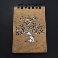 AMADEA Dřevěný zápisník A6 - strom