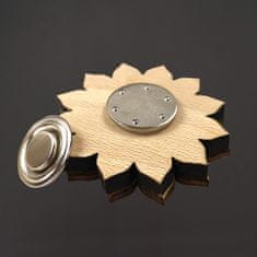 AMADEA Dřevěná brož mandala, 4,5 cm