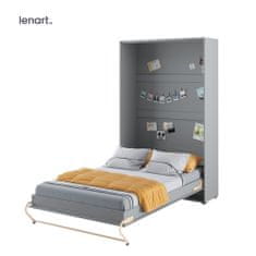Homlando Lenart Skládací sklápěcí postel CONCEPT PRO CP02 vertikální 120x200 cm šedá mat