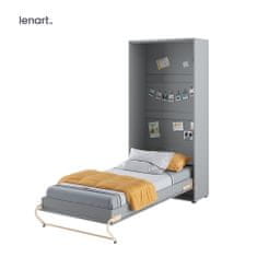 Homlando Lenart Skládací sklápěcí postel CONCEPT PRO CP03 vertikální 90x200 cm šedá matná
