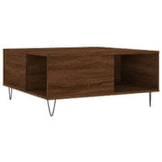 Greatstore Konferenční stolek hnědý dub 80 x 80 x 36,5 cm kompozitní dřevo