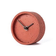 Clockies Stolní betonové hodiny - červené