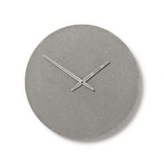 Clockies Betonové hodiny 30 cm - šedé/stříbrné s gravírováním