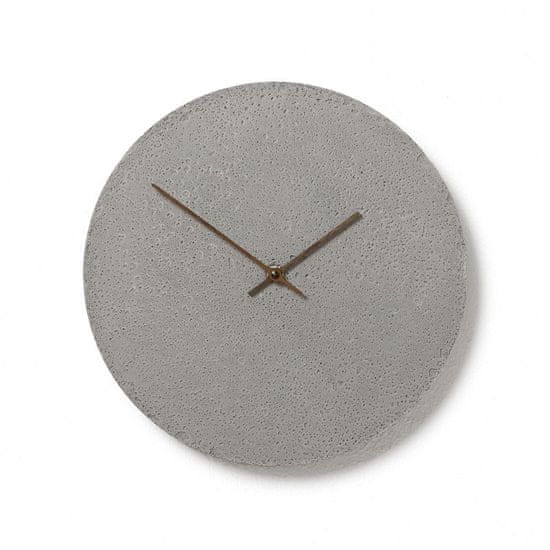Clockies Betonové hodiny 30 cm - šedé/ořechové