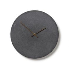 Clockies Betonové hodiny 30 cm - břidlicové/ořechové