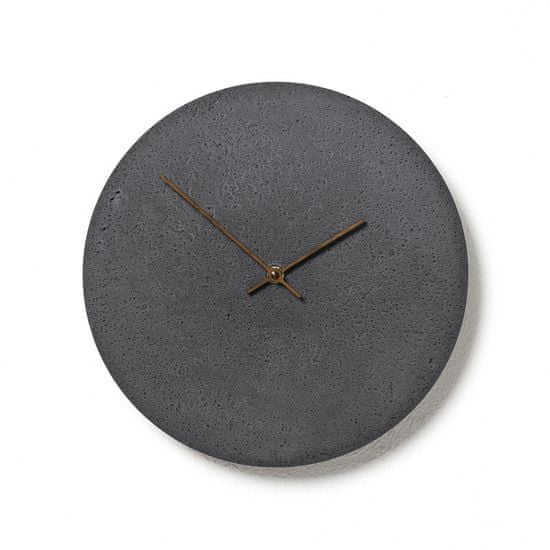 Clockies Betonové hodiny 30 cm - antracitové/ořechové
