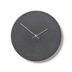 Clockies Betonové hodiny 30 cm - břidlicové/stříbrné