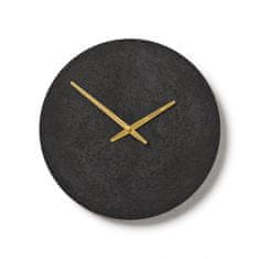 Clockies Betonové hodiny 30 cm - antracitové/ zlaté s gravírováním
